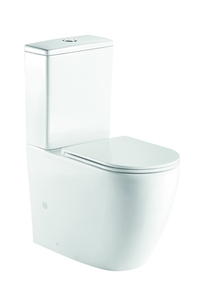 TWO PIECE TOILET GENOVA COMPACT GLAZE WHITE