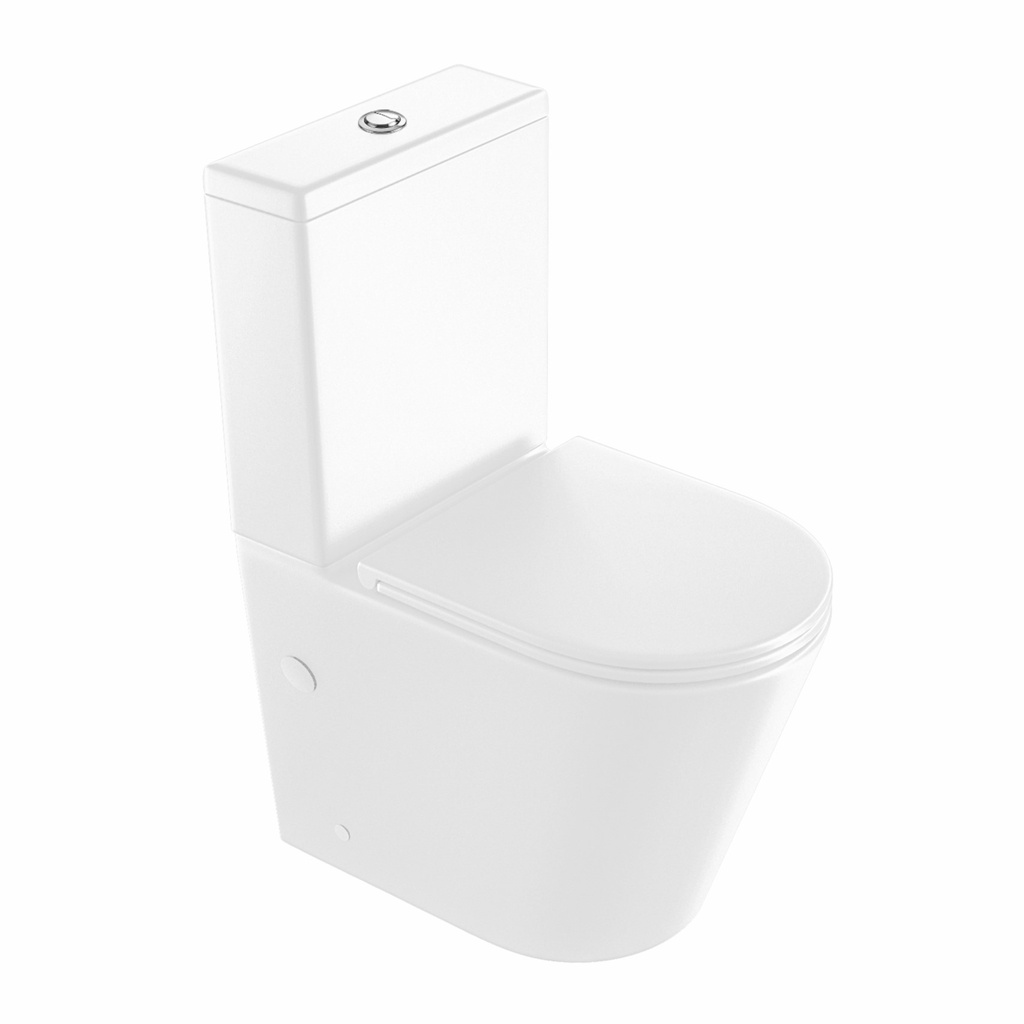 TURÍN Two pice toilet. BTW. Compact (Glaze white)