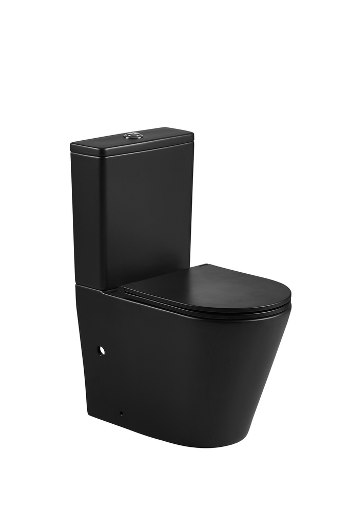 TURÍN Two pice toilet. BTW. Compact (Matt black)