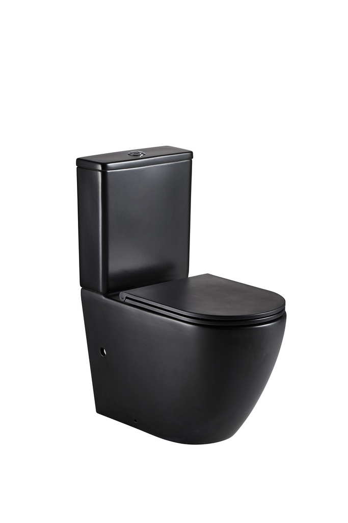 TWO PIECE TOILET GENOVA COMPACT MATT BLACK