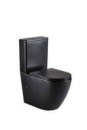 [387040 / SA.PACKGENOVANM] TWO PIECE TOILET GENOVA COMPACT MATT BLACK